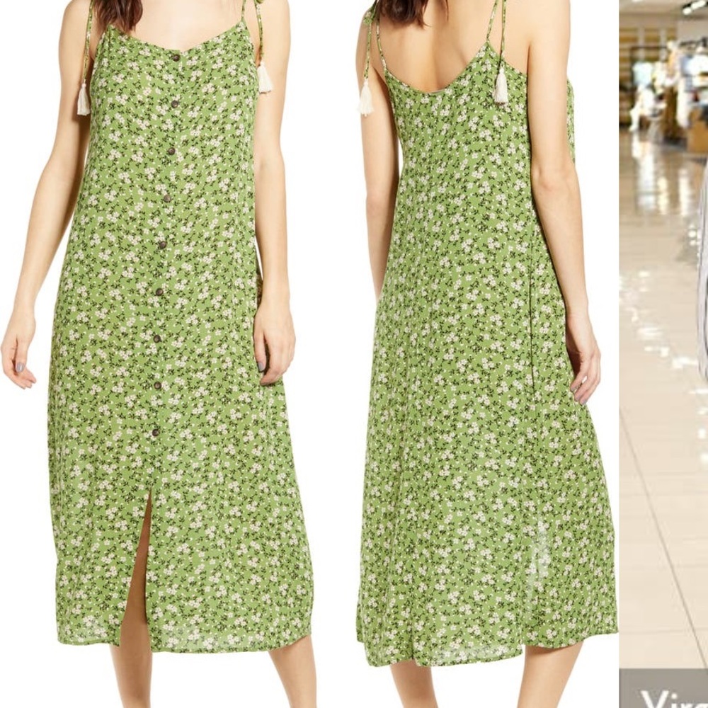 All In Favor floral midi dress with front buttons